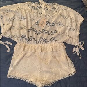 Foxiedox White Lace Romper